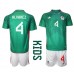 Billige Mexico Edson Alvarez #4 Børnetøj Hjemmebanetrøje til baby VM 2022 Kortærmet (+ korte bukser)
